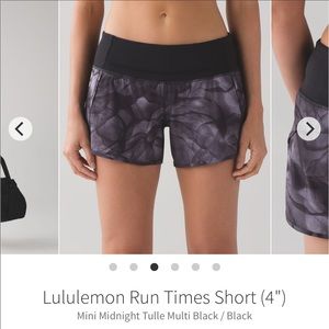 Lululemon run times shorts size 8